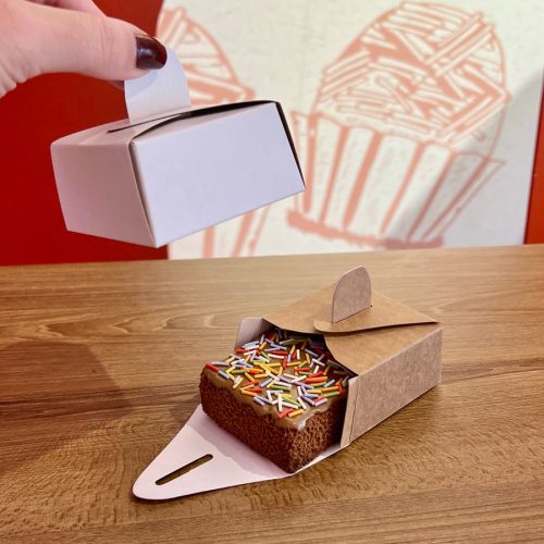 Caixa para pão de mel ou brownie, DUPLA FACE, pacote com 10 unidades