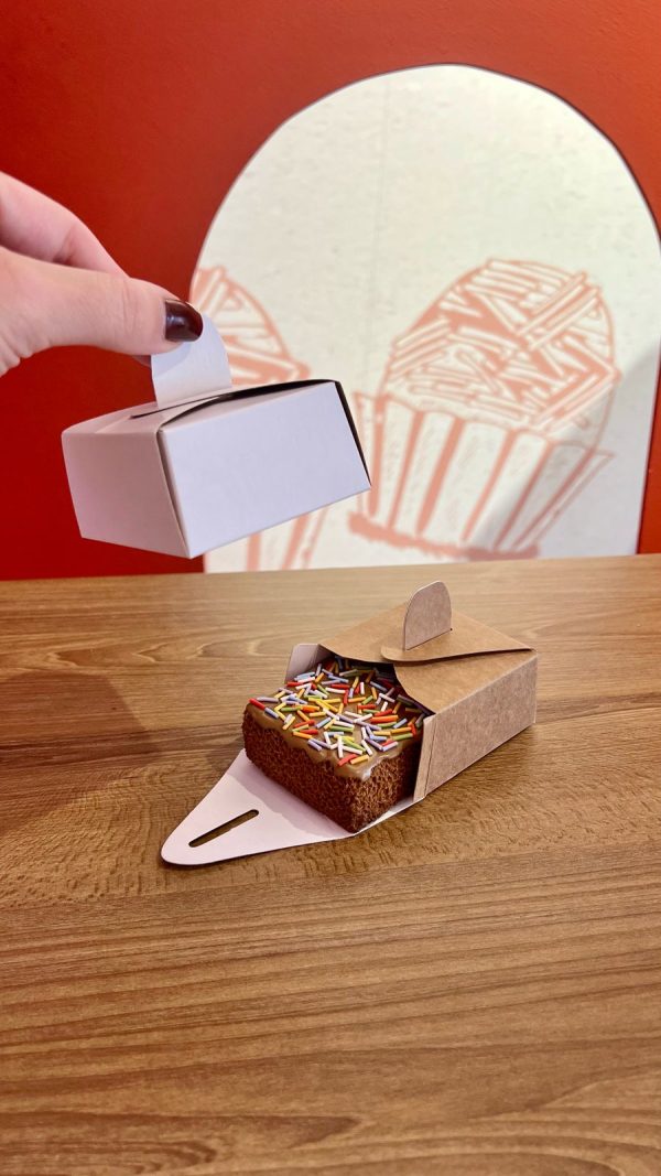 Caixa para pão de mel ou brownie, DUPLA FACE, pacote com 10 unidades
