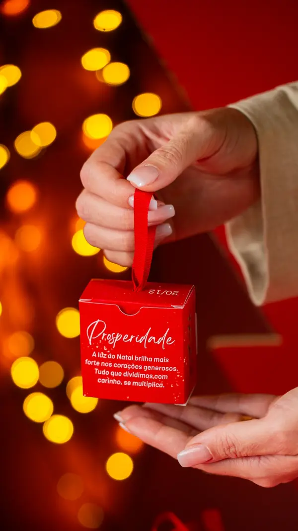 Caixa para Calendário do Advento 8 dias, BOLINHAS DE NATAL, pacote com 5 unidades