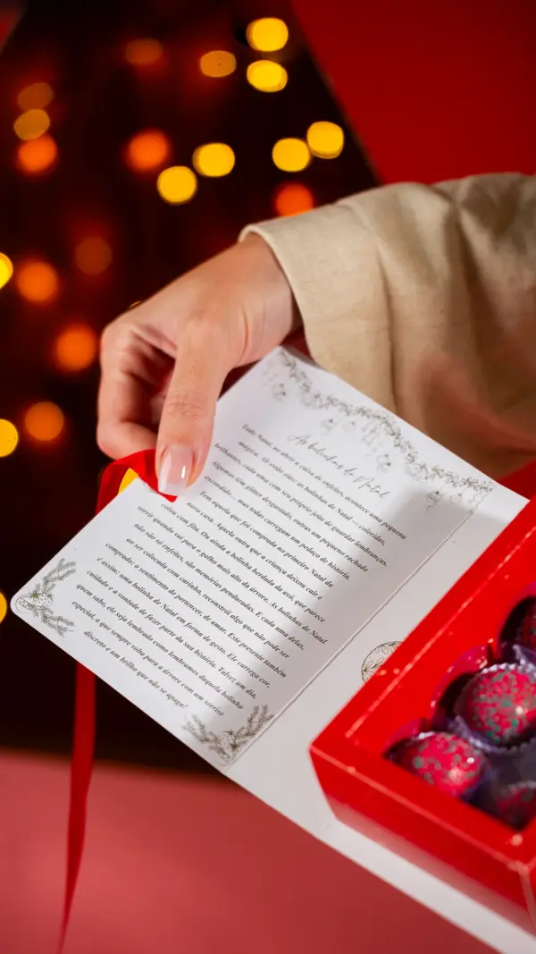 Caixa livro, BOLINHAS DE NATAL, pacote com 10 unidades