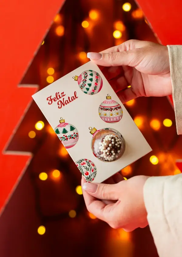 Blister para 1 doce, BOLINHAS DE NATAL, pacote com 10 unidades