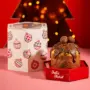 Caixa para panetone 500g, BOLINHAS DE NATAL, pacote com 10 unidades