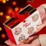 Caixa para trio de barras, BOLINHAS DE NATAL, pacote com 10 unidades