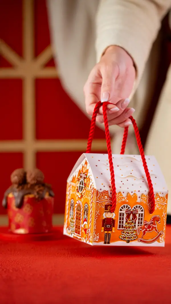Caixa para mini panetone 100g, CASA DE BISCOITOS, pacote com 10 unidades