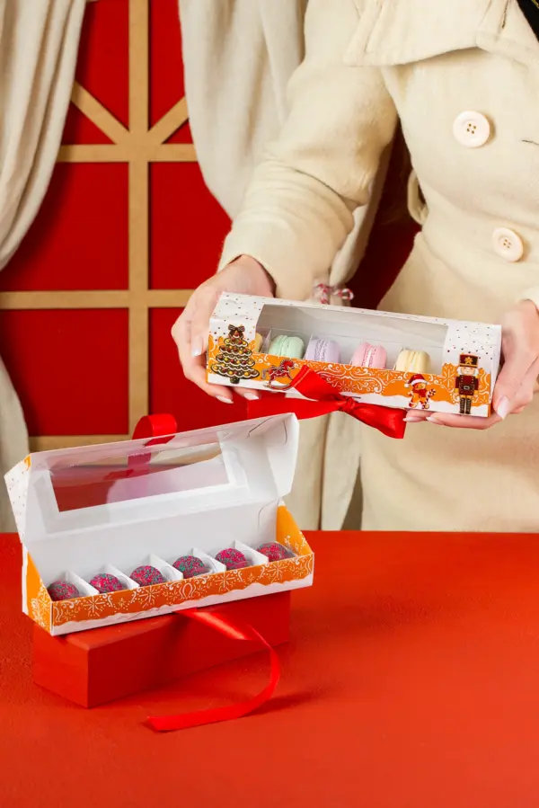 Caixa para 6 doces, CASA DE BISCOITOS, pacote com 10 unidades