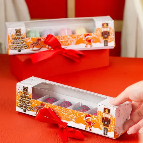 Caixa para 6 doces, CASA DE BISCOITOS, pacote com 10 unidades