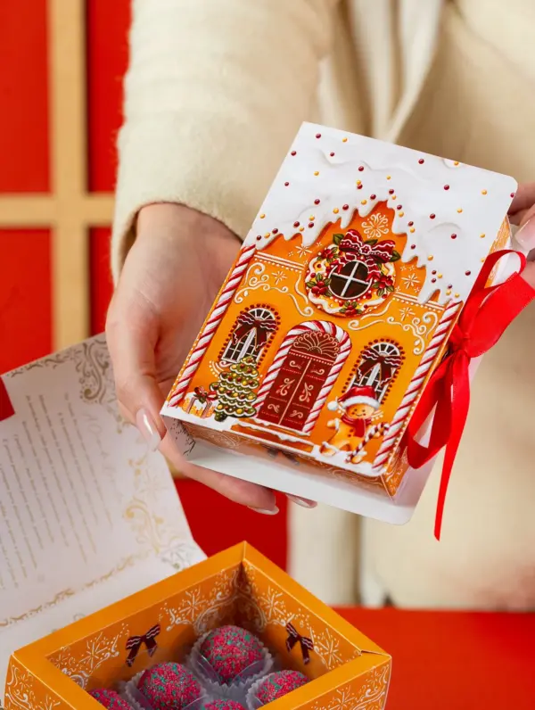 Caixa livro, CASA DE BISCOITOS, pacote com 10 unidades