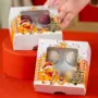 Caixa para 4 doces, CASA DE BISCOITOS, pacote com 10 unidades