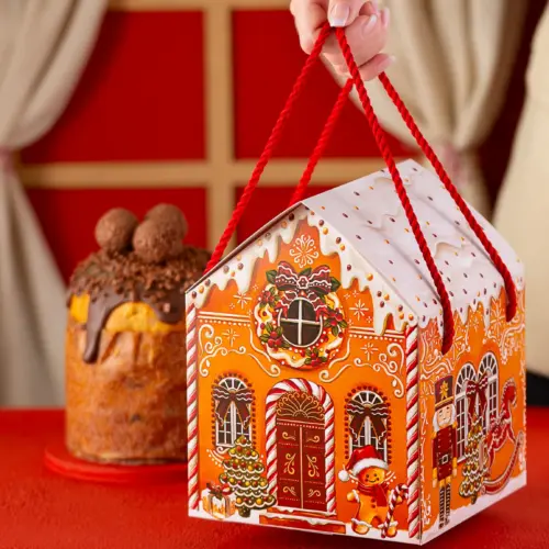 Caixa para panetone 500g, CASA DE BISCOITOS, pacote com 10 unidades