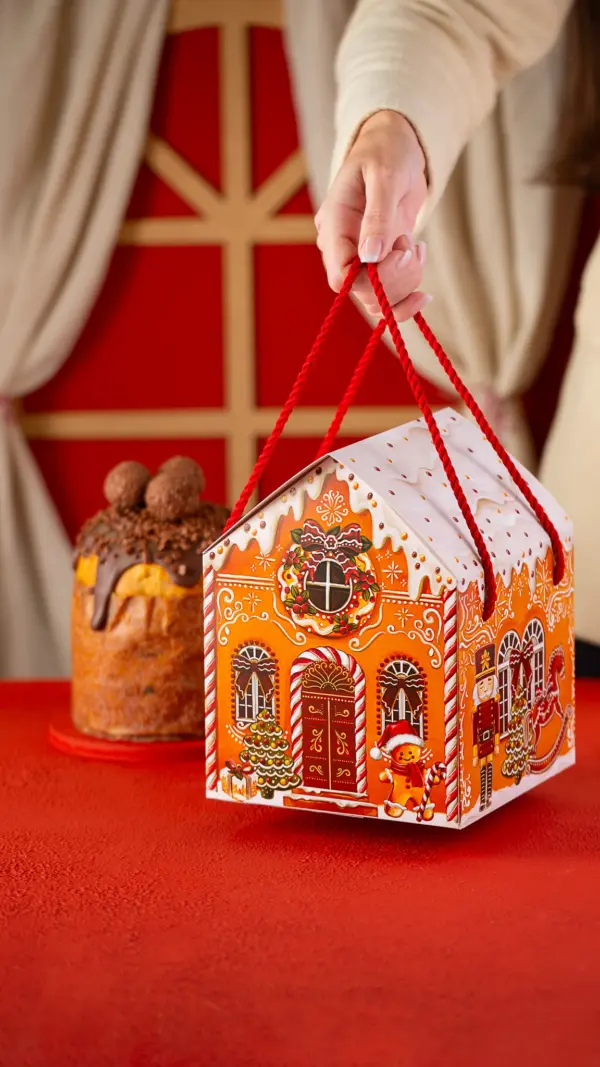 Caixa para panetone 500g, CASA DE BISCOITOS, pacote com 10 unidades