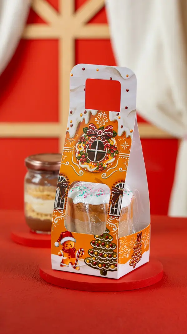 Suporte para chocotone no pote, CASA DE BISCOITOS, pacote com 10 unidades