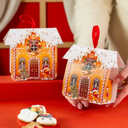 Caixa Casinha, CASA DE BISCOITOS, pacote com 10 unidades