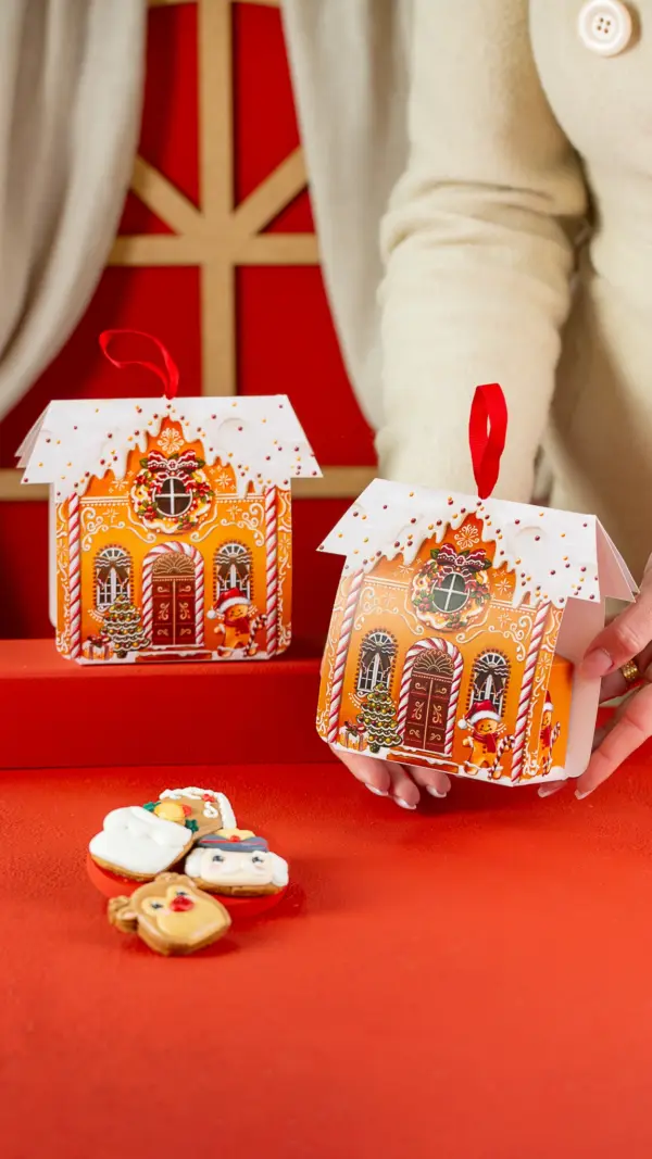 Caixa Casinha, CASA DE BISCOITOS, pacote com 10 unidades