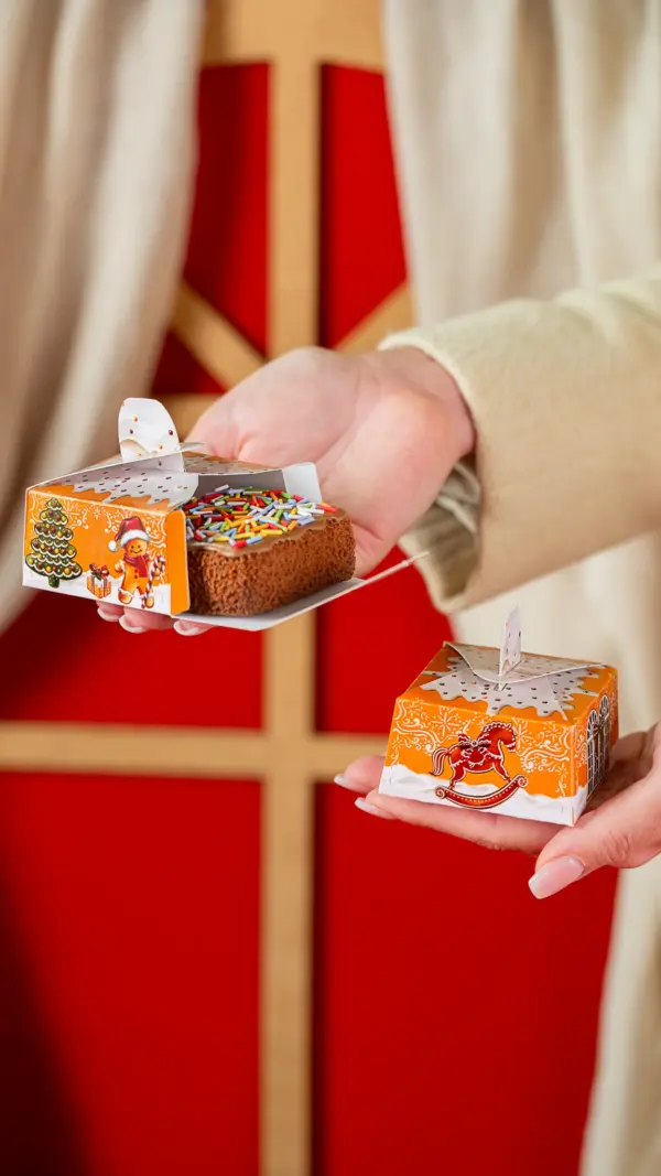 Caixa para brownie, CASA DE BISCOITOS, pacote com 10 unidades