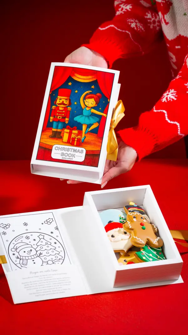 Caixa Christmas Book, pacote com 10 unidades