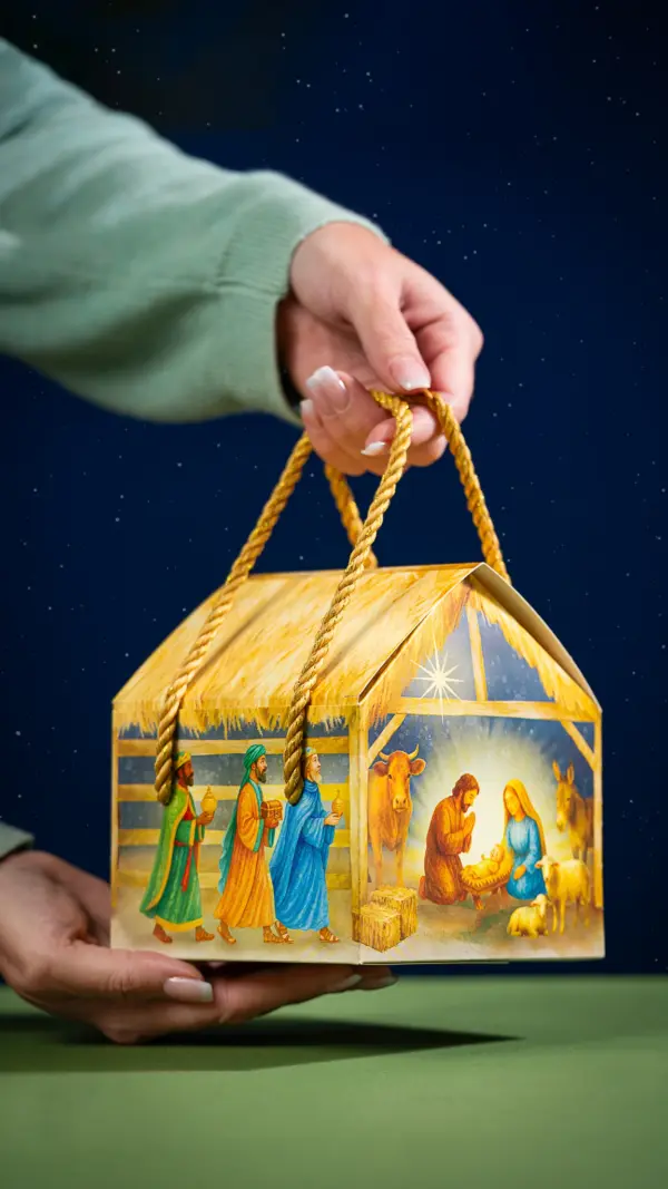 Caixa para Calendário do Advento 8 dias, NASCIMENTO DE JESUS, pacote com 5 unidades