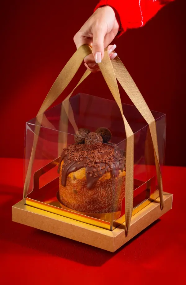 Caixa Vitrine, tamanho 18,5x18,5x20cm, pacote com 10 unidades