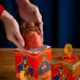 Caixa para mini panetone 100g, ESPETÁCULO DE NATAL, pacote com 10 unidades