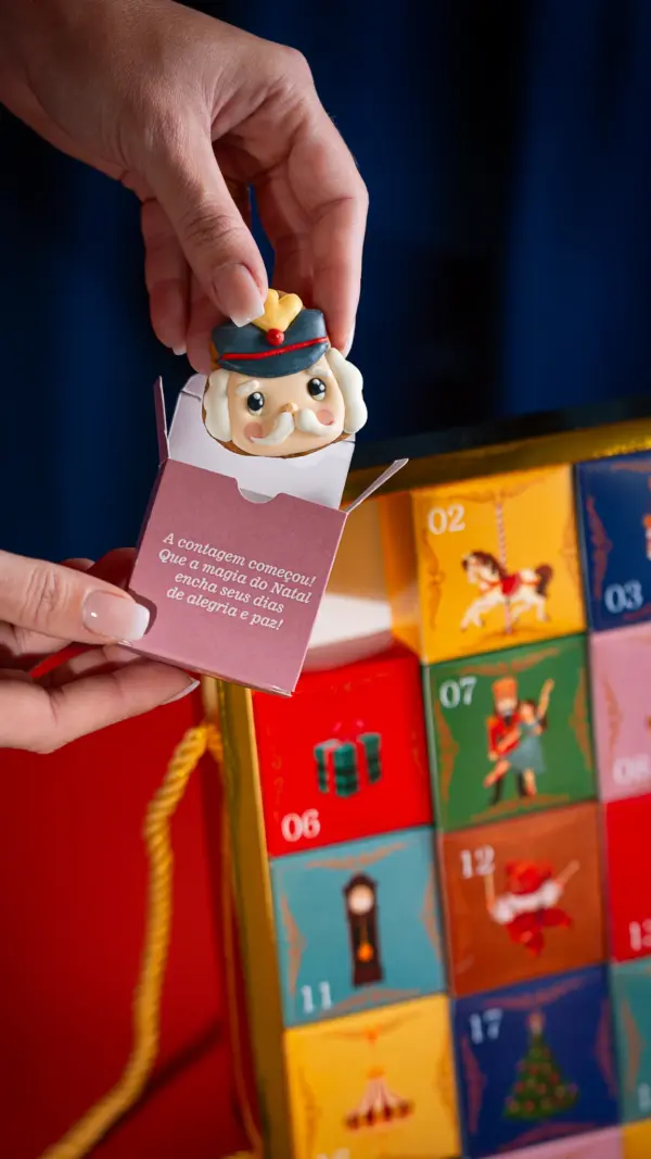 Caixa para Calendário do Advento 25 dias, ESPETÁCULO DE NATAL, pacote com 5 unidades