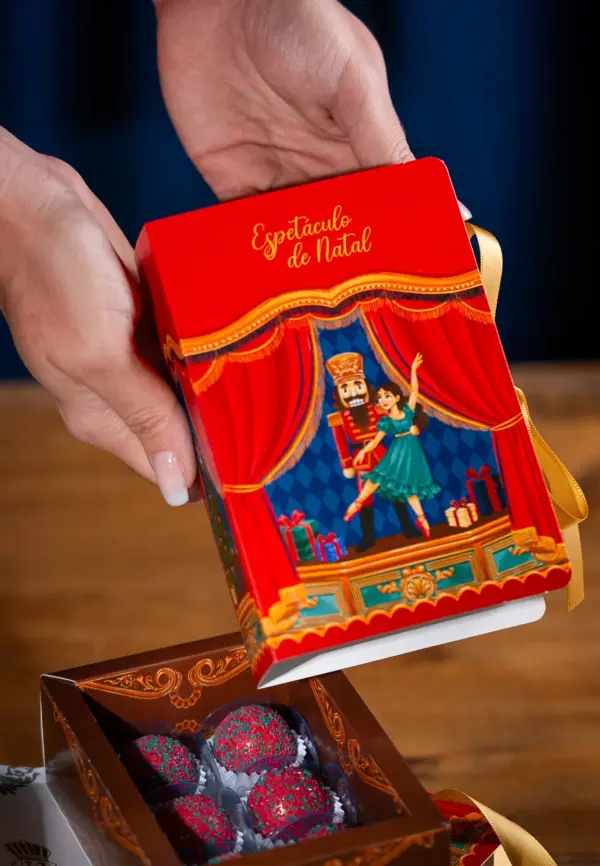 Caixa livro, ESPETÁCULO DE NATAL, pacote com 10 unidades