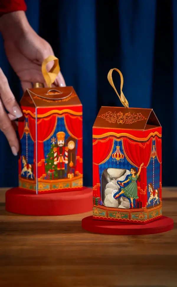 Caixa para drageados, ESPETÁCULO DE NATAL, pacote com 10 unidades