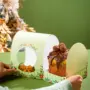 Caixa para panetone 500g, GLOBO DE NEVE, pacote com 10 unidades