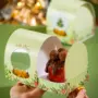 Caixa para mini panetone 100g, GLOBO DE NEVE, pacote com 10 unidades