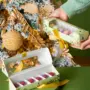 Caixa para 6 doces, GLOBO DE NEVE, pacote com 10 unidades