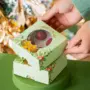 Caixa para 4 doces, GLOBO DE NEVE, pacote com 10 unidades