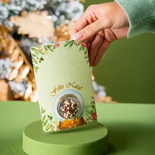 Blister para 1 doce, GLOBO DE NEVE, pacote com 10 unidades