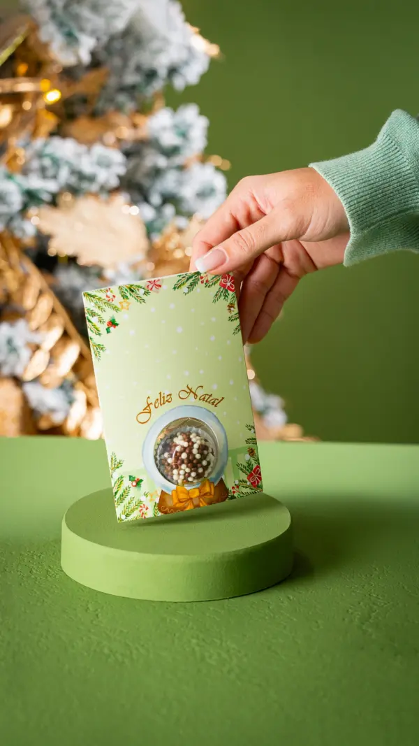 Blister para 1 doce, GLOBO DE NEVE, pacote com 10 unidades