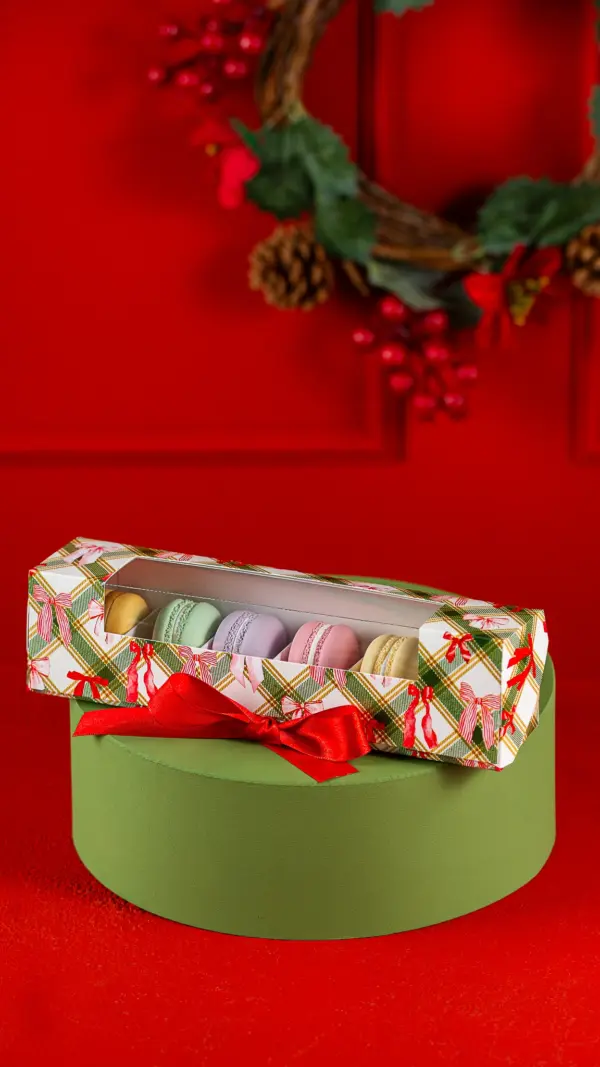 Caixa para 6 doces, LAÇOS, pacote com 10 unidades