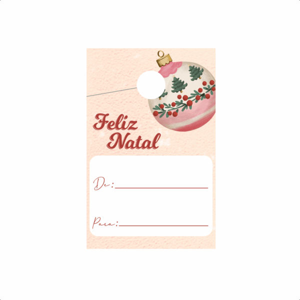 Tag, BOLINHAS DE NATAL, pacote com 10 unidades